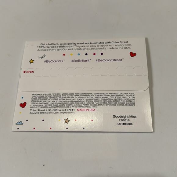 NWT Color Street "Good Night Hiss" Snakeskin Petite Nail Strips - Picture 3 of 4